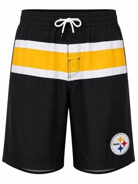 NFL Pittsburgh Steelers Swim Trunks Board Shorts Men’s XXL Black Yellow